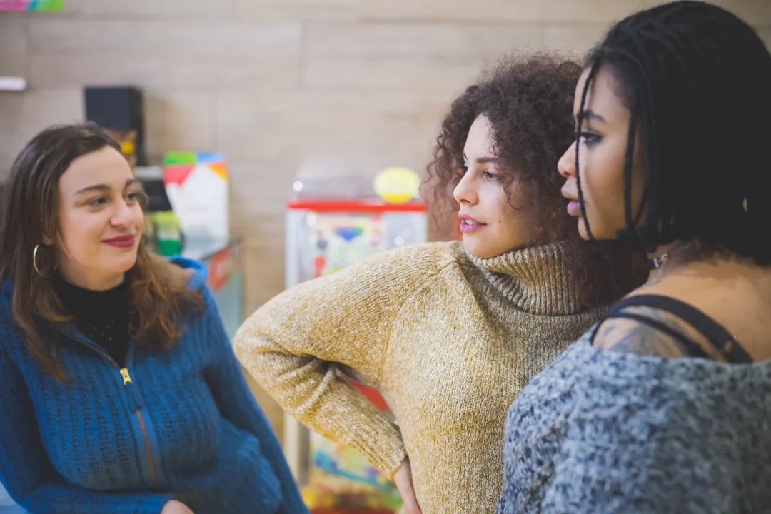 Young people chatting